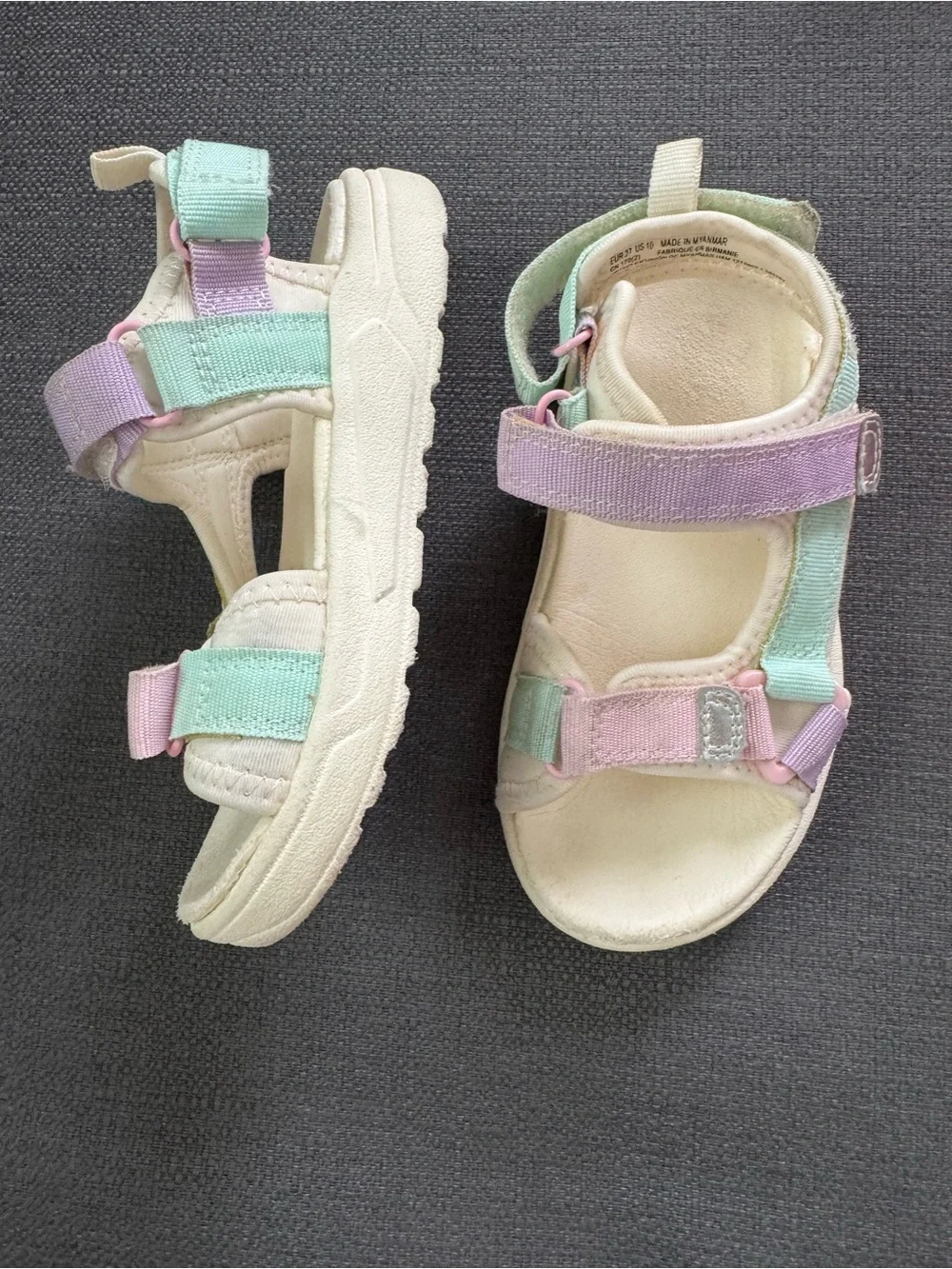 H&M Pastel Multi-Color Adjustable Strap Sandals